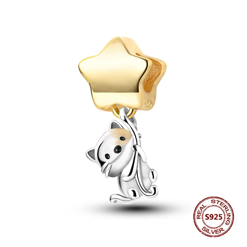 925 Sterling Silver Strawberry Turtle Owl Charm Beads Suitable For Original Bracelet Women DIY Jewelry Making Birthday Gifts