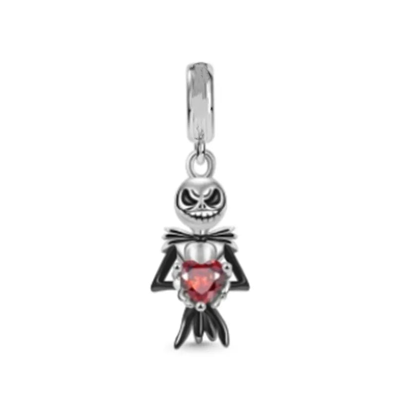 Miniso Scared Skeleton Ghost Series 925 Sterling Silver Charm Halloween hat Bead Fit Women Original Bracelet Jewelry For Gift