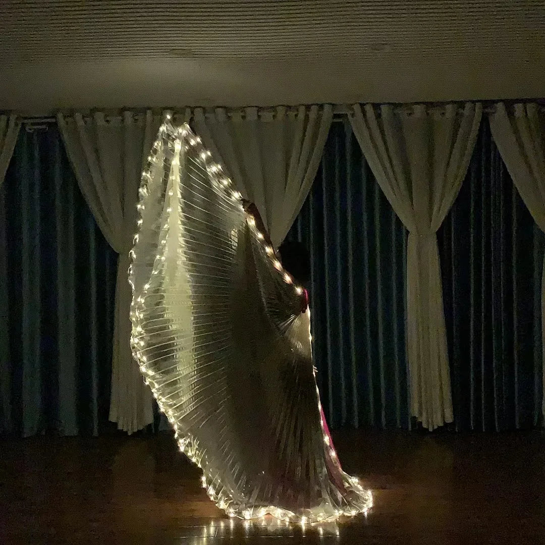 Belly Dance LED Isis Wings Both Sides Fluorescent Butterfly Performance Belly Dancing Bellydance Carnival Led Costumes Shows