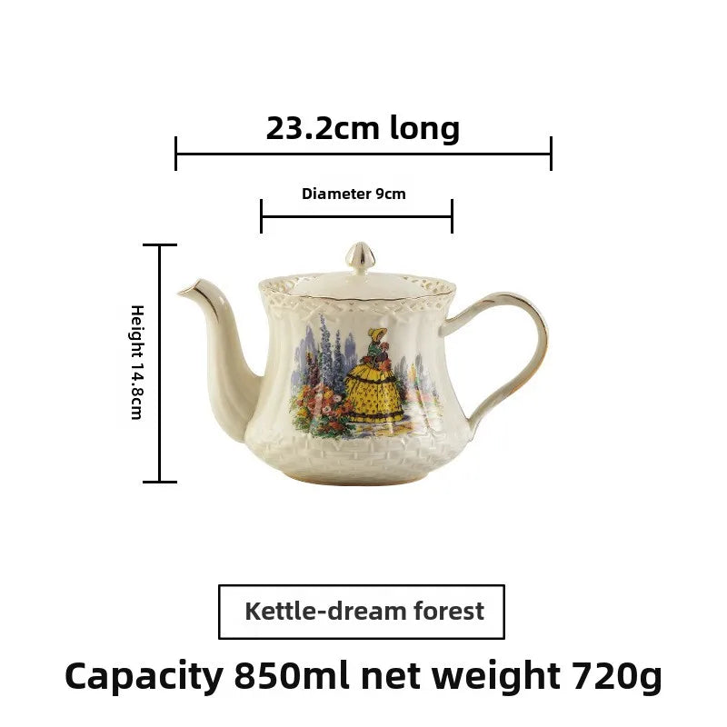 Ceramic Black Tea Cups Saucer Retro Afternoon Tea Coffee Cup Teapot Saucer Sets Couple Mug Set Home Creative Drinkware Mug Gift