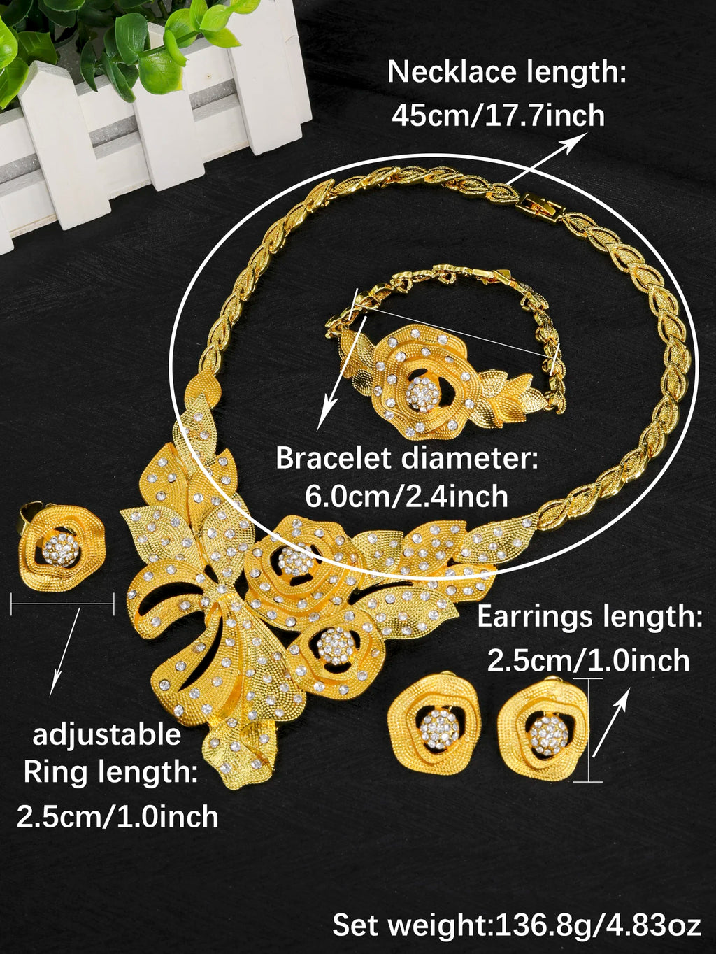 Liffly Nigerian Jewelery Sets Wedding Jewelry for Women Dubai 24K Colorful Jewellery African Designer Earrings Bridal Necklace