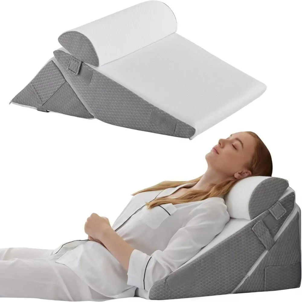 Comfortable Multifunctional Wedge Pillows Adjustable Sponge Lumbar Support Pillow Triangle Back Cushion