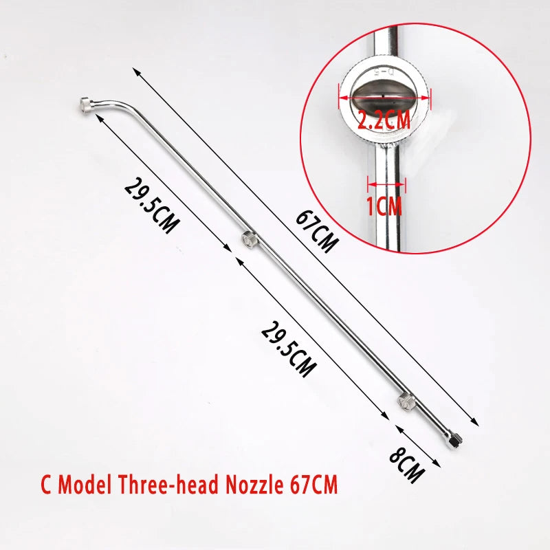 Water power spray gun Stainless Steel 3 head nozzle /4 Head nozzle /5 head nozzle Garden agricultural power spray gun