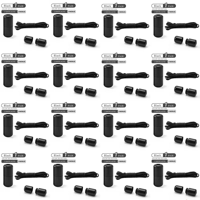 Elastic No Tie Shoelaces Semicircle Shoe Laces For Kids and Adult Sneakers Shoelace Quick Lazy Metal Lock Laces Shoe Strings