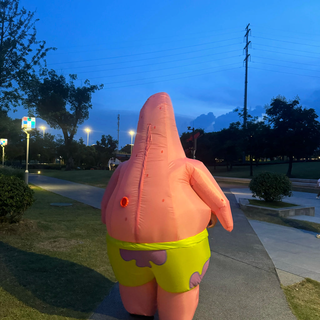 Adult SpongeBob SquarePants Inflatable Patrick Star Cosplay Costumes Halloween Christmas Theme Party Funny Cartoon Cute Costumes