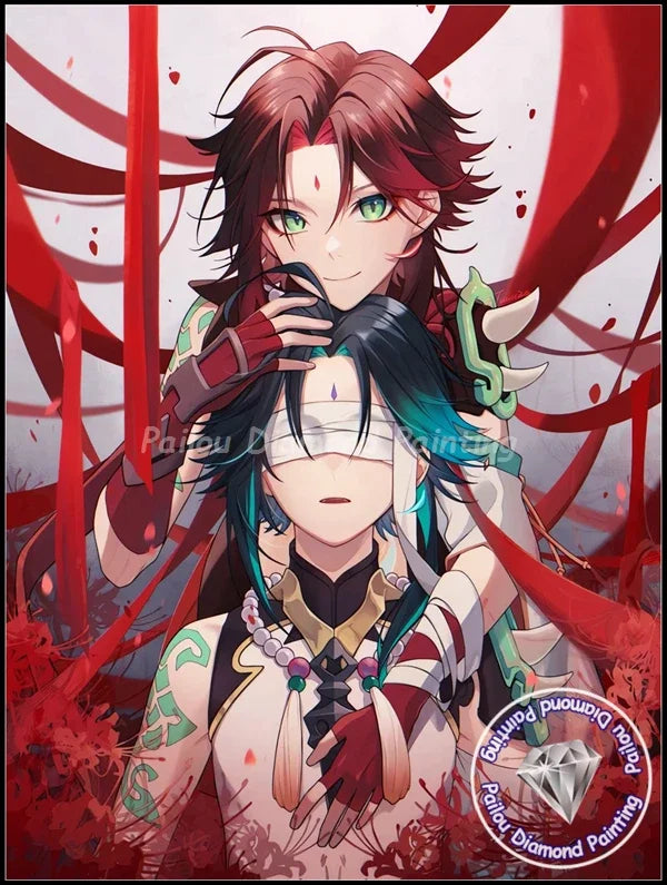 MINISO 5D DIY Diamond Painting Xiao Kazuha Wanderer Style Embroidery Square/Circular Mosaic Art Home Decoration Handmade DIY