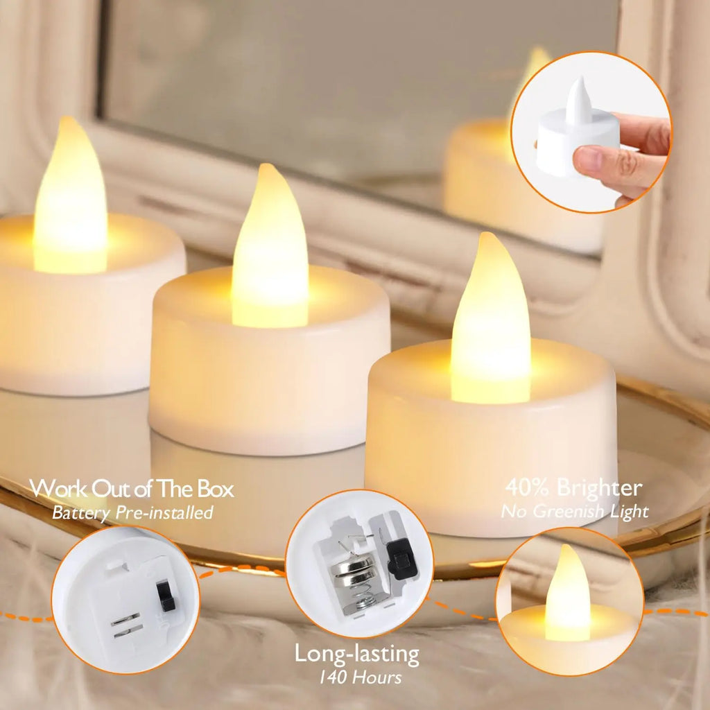 Flameless LED Candle Creative wishing Led Tea Light Warm White Flameless Candle Halloween Christmas Decor Candle Light