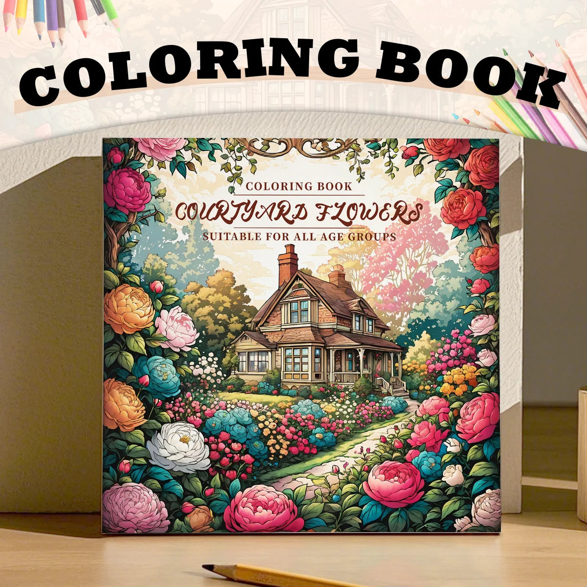 Garden Flowers Coloring Book for Adults Cute Comfy Daily Activities for Educational DIY Relaxation Children Drawing Books