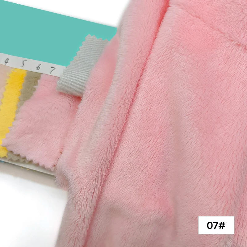 Plush Fabric 5mm Pile Length 100 Polyester 100 Colors Can Be Choose Hair Material For Popular Cotton Dolls DIY Handmade Fabric