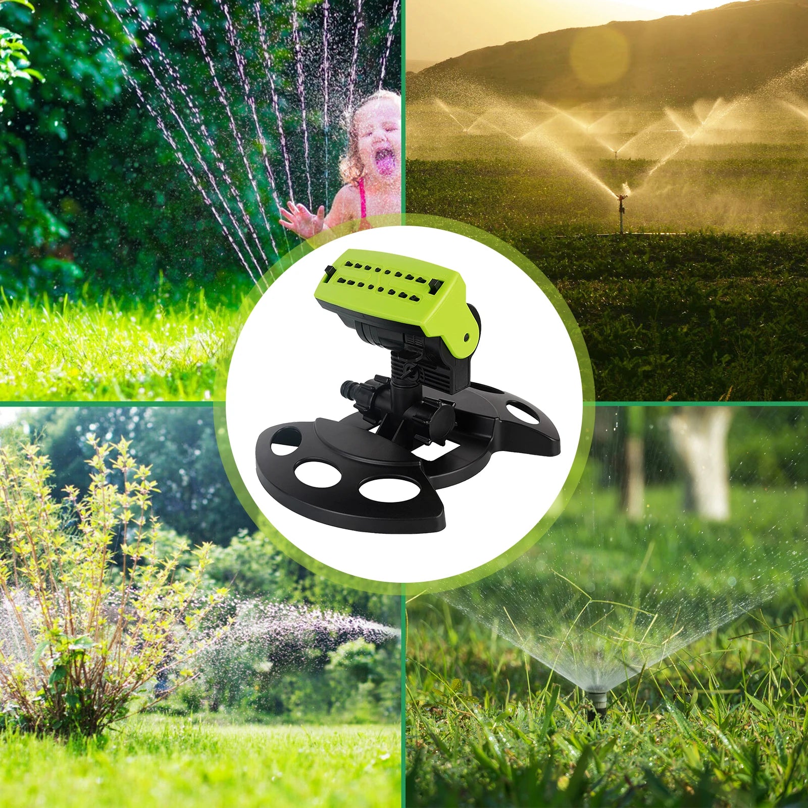Garden Sprinkler Large Coverage Lawn Sprinkler Irrigation System Outdoor Garden Patio Courtyard Water Sprayer Gardening Watering