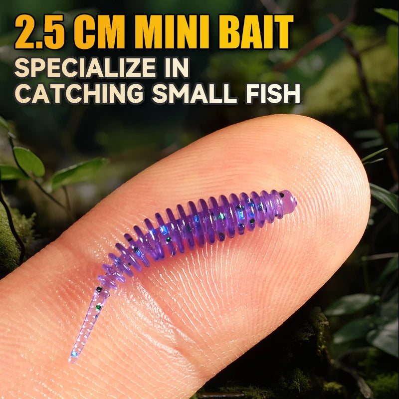 Supercontinent worm bait soft bait Tanta 25mm/100pcs fishing lures Pesca carp fishing bass lure Isca artificial