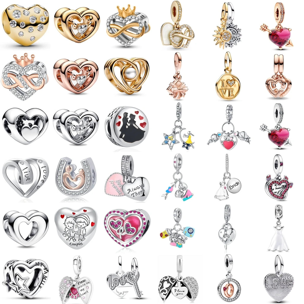 Valentine's Day Charm An Arrow Pierces The Heart Pendant Forever Love Bead Fit Original Bracelet DIY Accessories Jewelry Gift