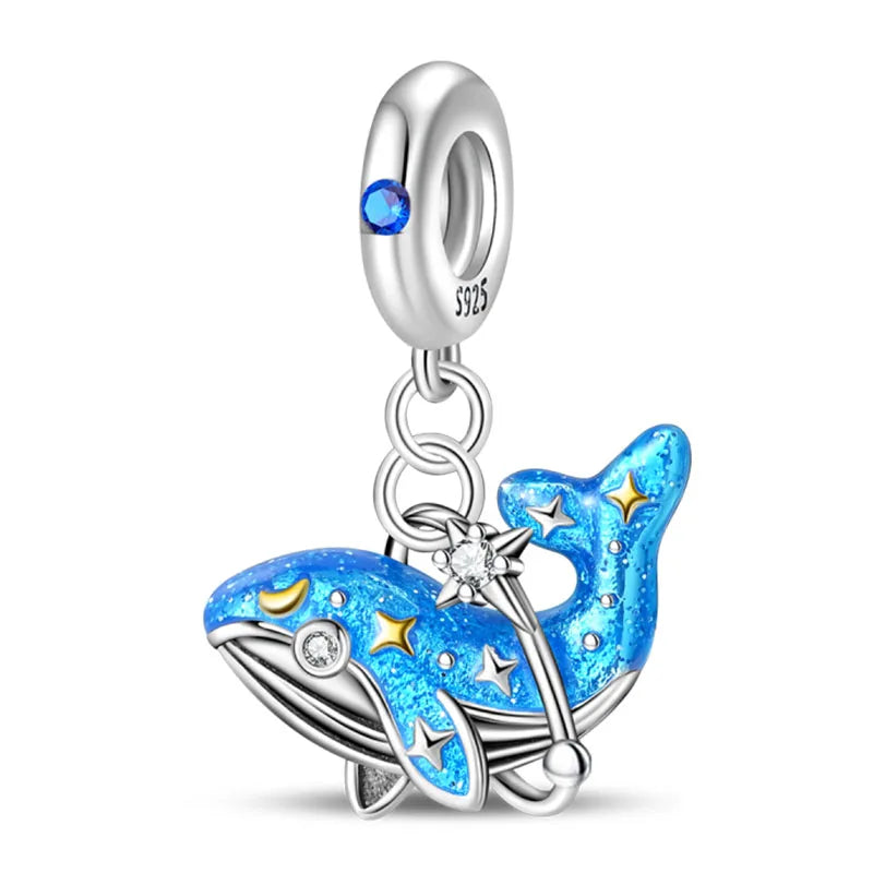 Ocean Trendy 925 Silver Dolphin Crab Boat Beach Charms Beads Fit 3mm Original Bracelets DIY Thoughtful Fine Jewelry Making Gifts