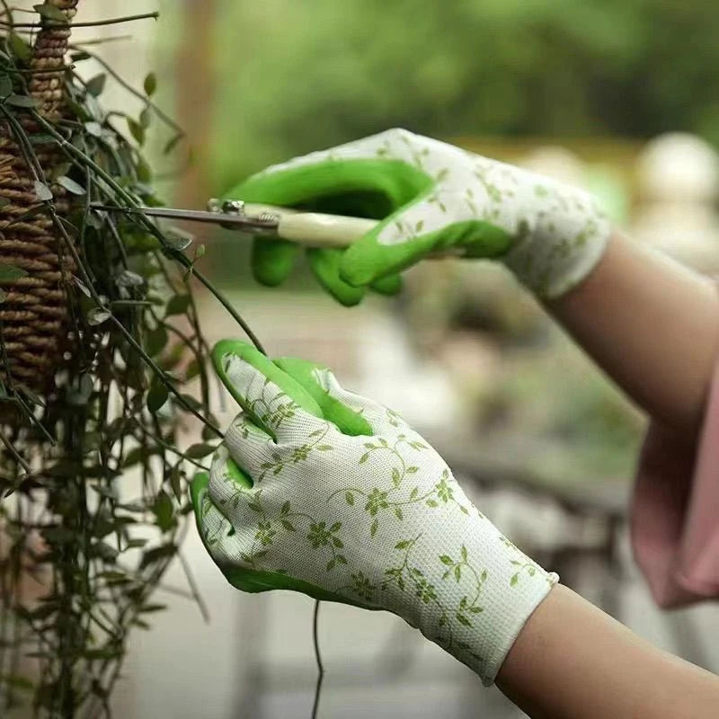 Garden Gloves One Size For Women Breathable Foam Latex Working Gloves, For Gardening Landscape DIY Rubber Gloves