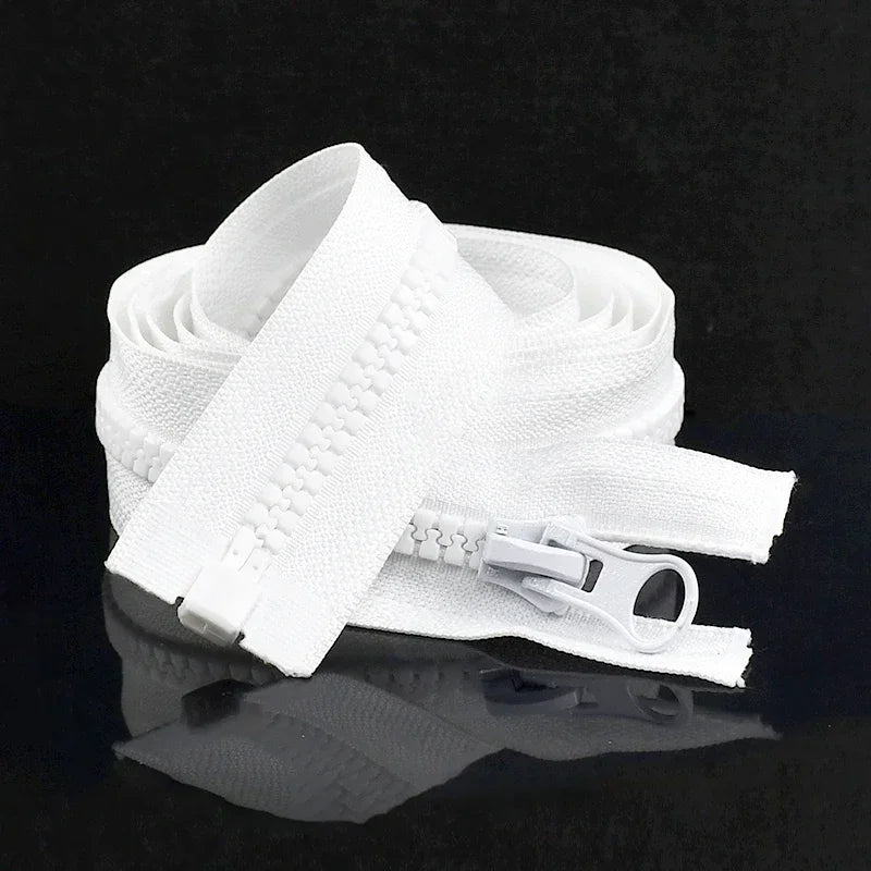 1Pc 5# 8# Sewing Resin Zipper 60-300cm Single/Double Zippers Sliders Long Zip Coat Tent Zips Repair Kit Bag Clothes Accessories