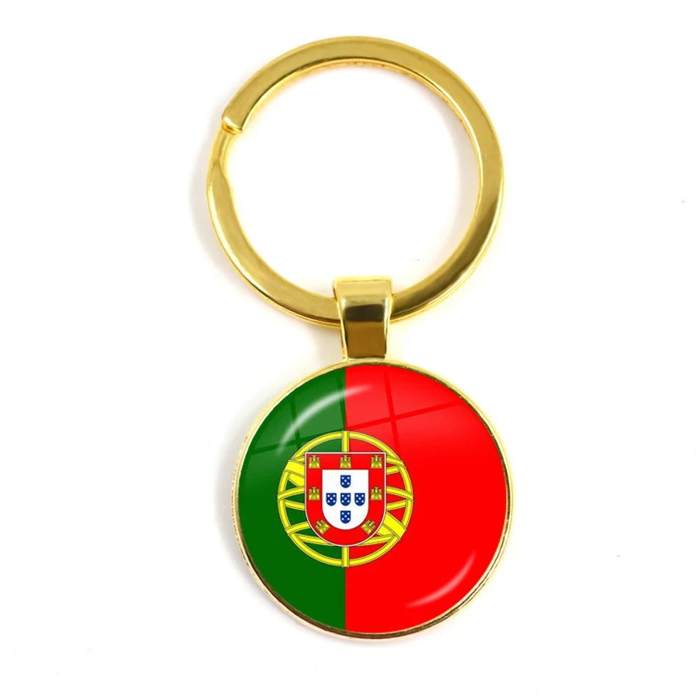 South Africa,Mozambique,Liberia,Cameroon,Cape Verde,Papua New Guinea,Algeria,Belgium,Portugal National Flag Keychains For Gift
