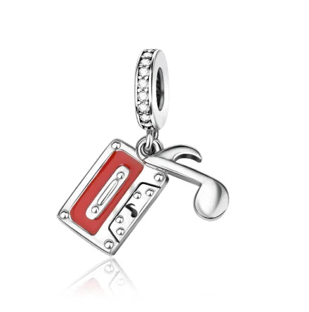 Original 925 Sterling Silver Charms Bag Earphone Magic Cube Watch Games Console Bead Pendant Fit Bracelet Necklace Jewelry