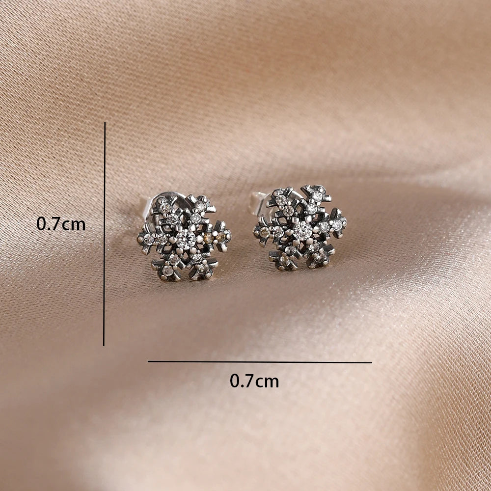 2025 New 925  silver earrings with sparkling red heart and pink bow earrings that fit original women's jewelry DIY birthday gift