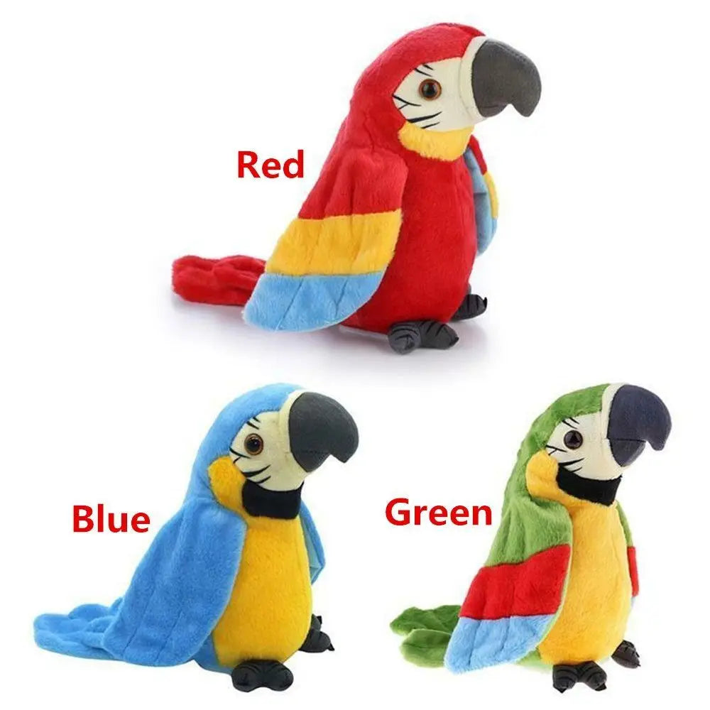 Plush Moves Your Voice Repeat Imitates Voice Gift Parrot Toys Talking Birds Fun Toys