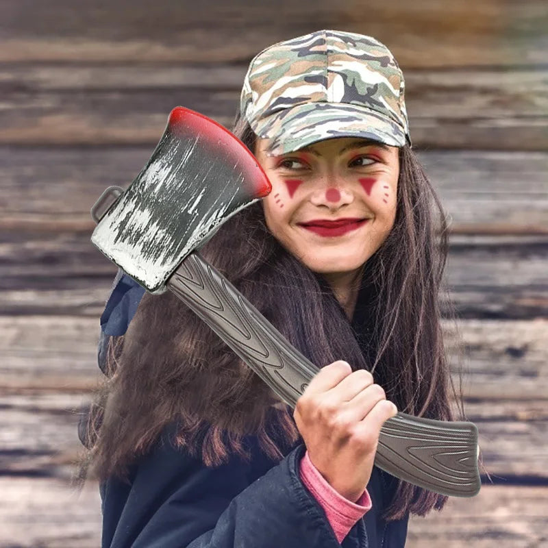 Halloween Fake Bloody Weapons Plastic Knife Axe Sickle Horror Weapons Cosplay Party Props Halloween Decorations Kids Favor Toy