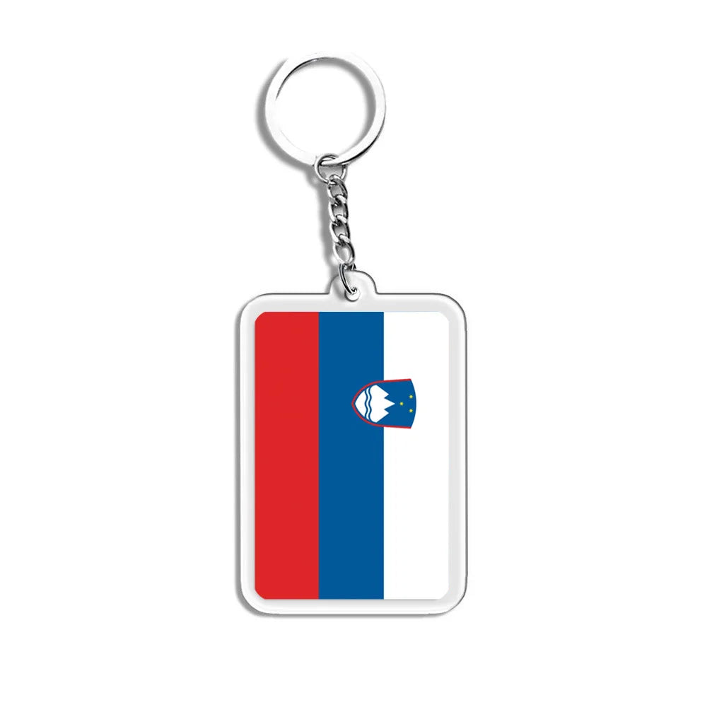 National Flag Keychain Serbia Spain Argentina USA Brazil France Portugal Denmark Poland Tunisia Flags Football Keyring Gifts