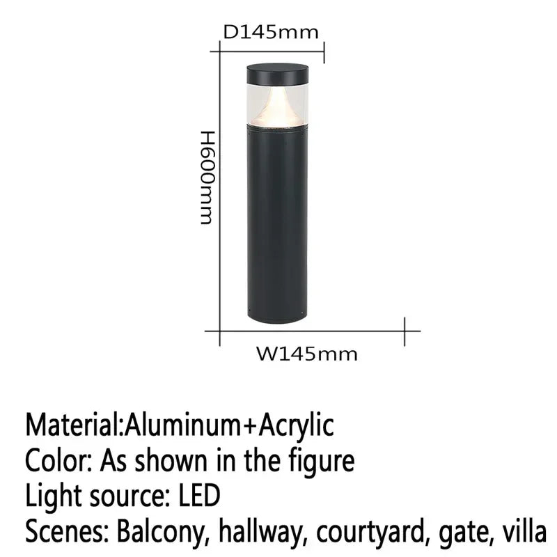 GISELLE Contemporary Outdoor Lawn Lamp LED Electric Waterproof Villa Garden Courtyard District Residential Quarters Lawn Lamp ﻿