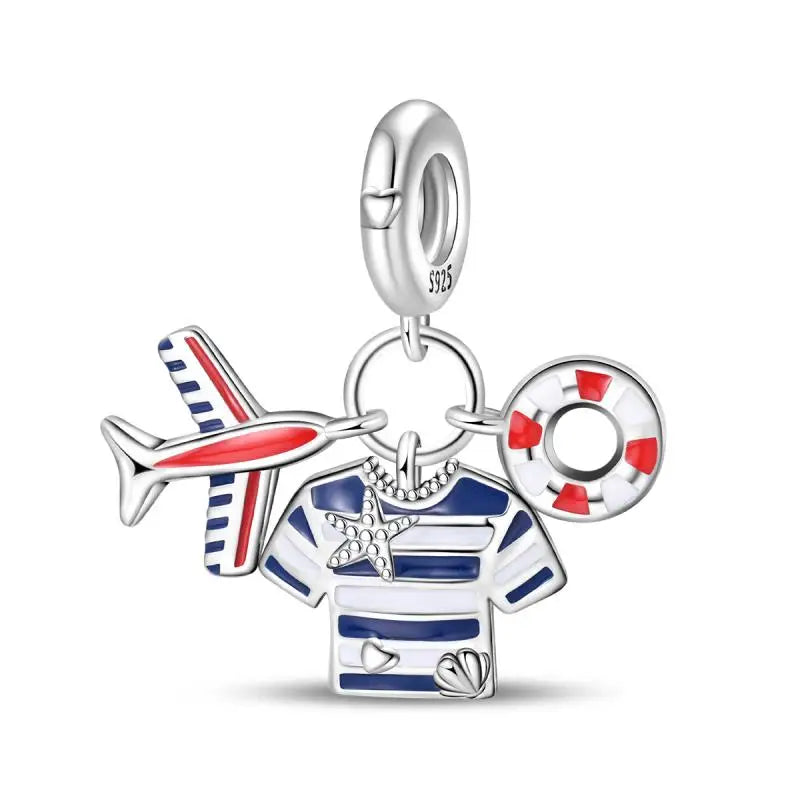 925 Sterling Silver Crab Beach Ocean Vacation Beads 3mm DIY Holiday Fine Jewelry Gift Making