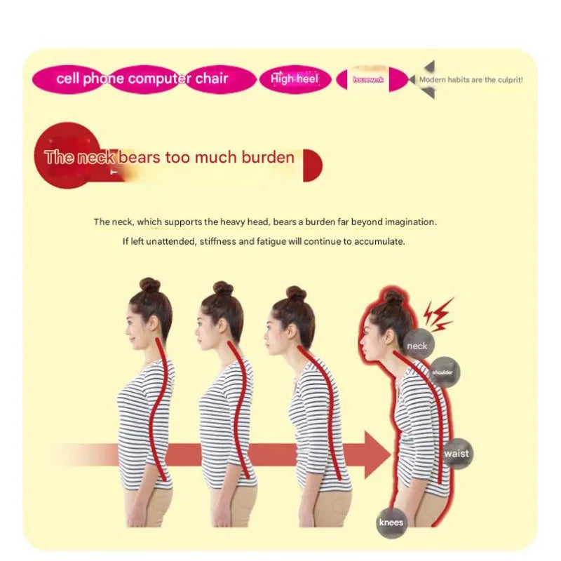 Manual Cervical Spine Brace Soothing Device Neck Massager Simulation Shiatsu Silicone Cervical Spine Correction Care Massager