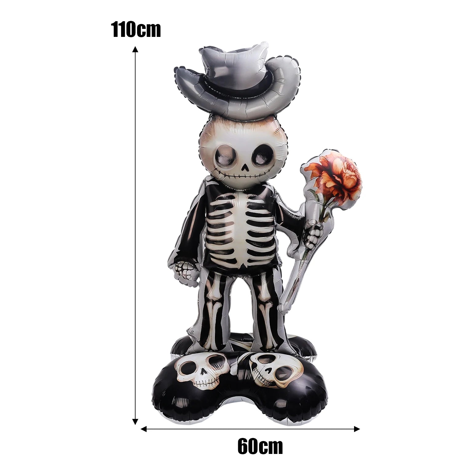 Halloween Balloon Giant Ghost Pumpkin Skull Castle Aluminum Film Standing Balloon for Halloween Party Yard Garden Scary Decor