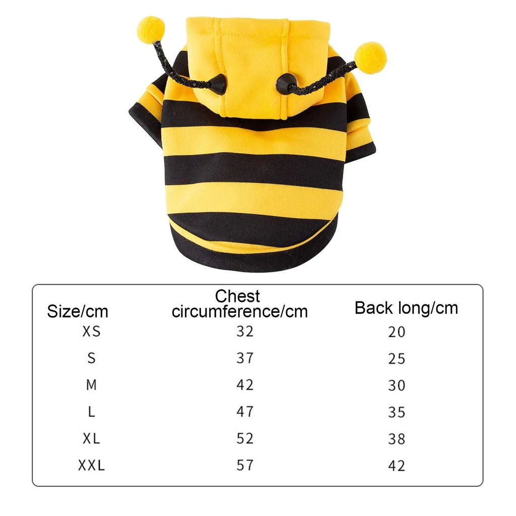 Cats Costume Pet Bee Halloween Costume Small Pets Apparel Fashion Adorable Cats Hoodies