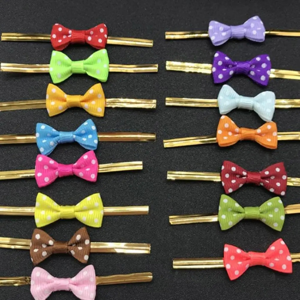 100Pcs/Set Packing Wire，Treat Bag Ties，Flexible Bendable Gift Wrapping Bow Tie Wrapping Binding Wire，for Bread Bag
