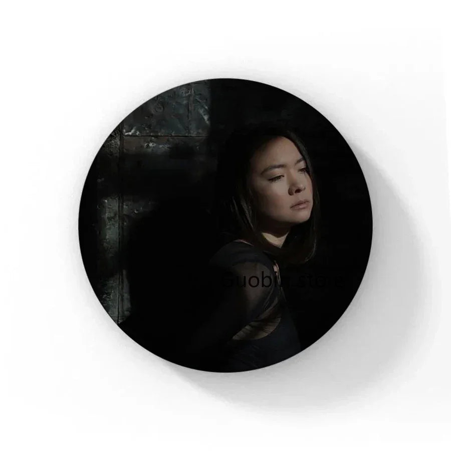 58mm Singer Mitski Enamel Pins Black and White Handmade Brooch Cartoon Cosplay Badge on Backpack Jewelry Accessories Gifts