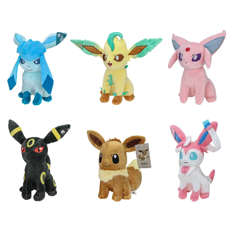 Original Peluche Pokemon Plush Eevee Toys Evolution Leafeon Sylveon Umbreon Espeon Glaceon Jolteon Stuffed Animal Doll Kids Gift